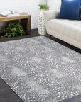 Solo Rugs - Louis Hand Knotted Contemporary Modern Animal Print Wool Black Area Rug -