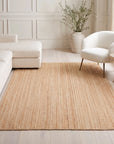 Solo Rugs - Avi Hand Woven Contemporary Transitional Jute Area Rug -