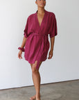 The Short Robe - Plum