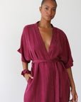 The Short Robe - Plum