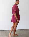 The Short Robe - Plum