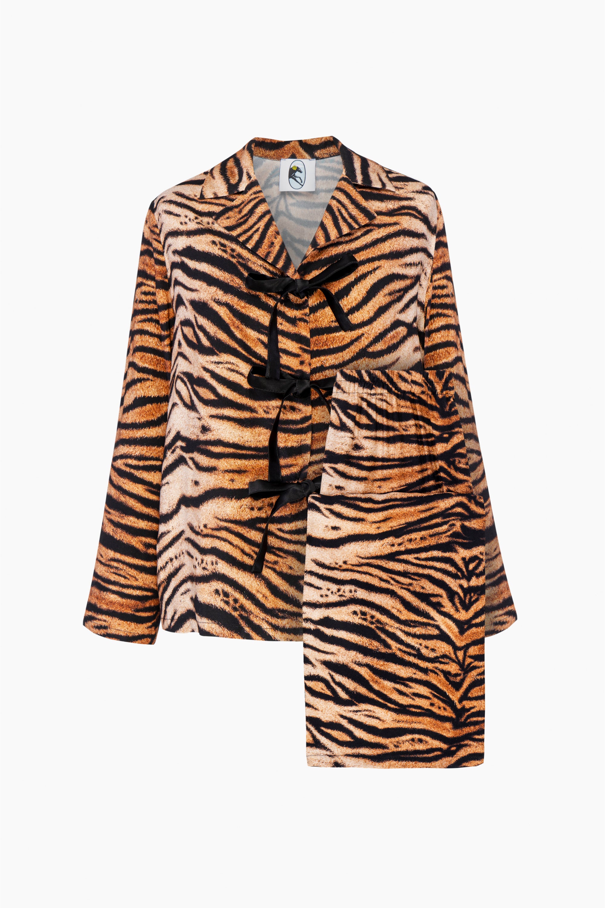 The Bow Pajama Set - Tiger