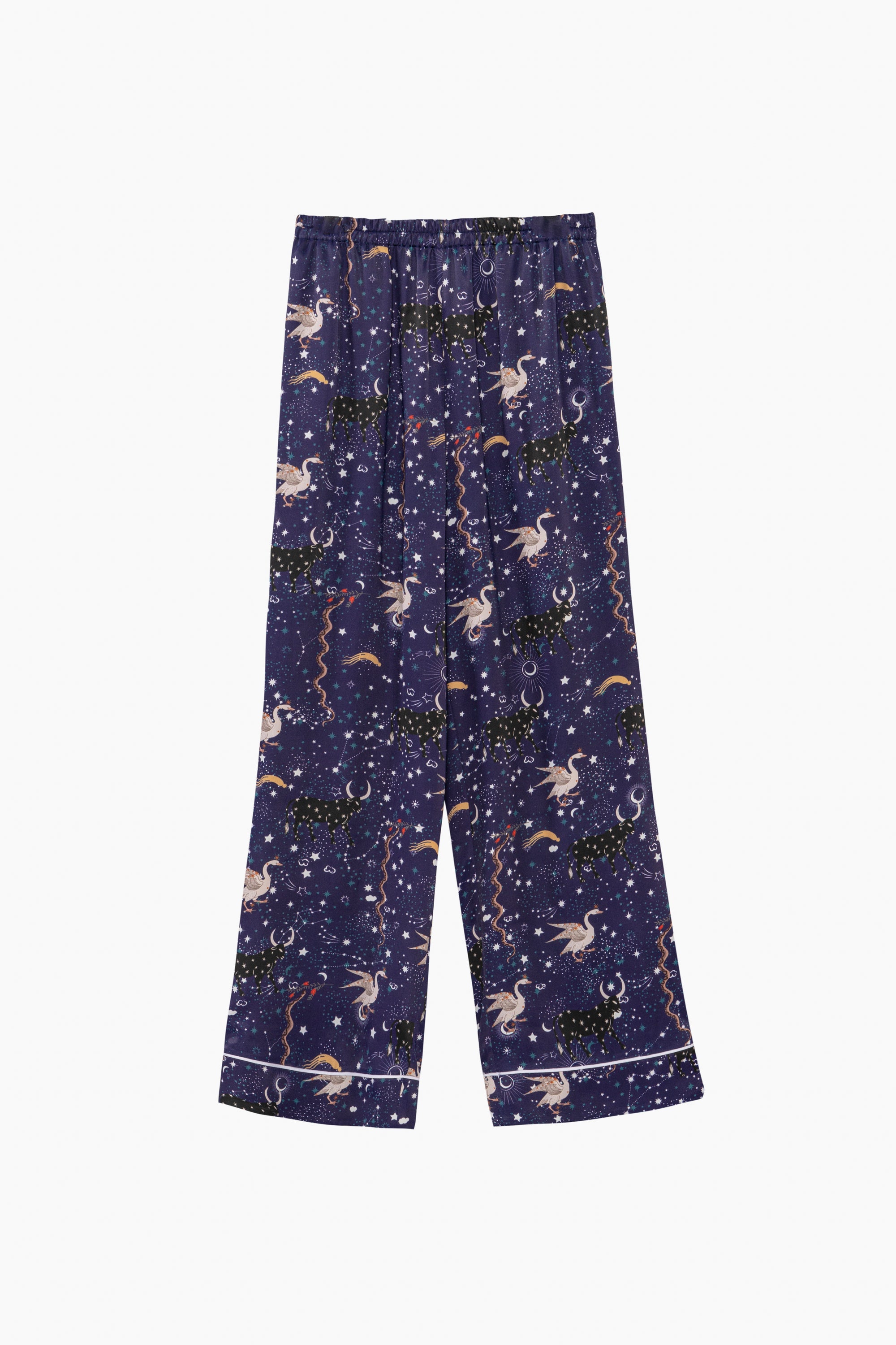 Pastelle Oversized Pants - Navy Mystic Print