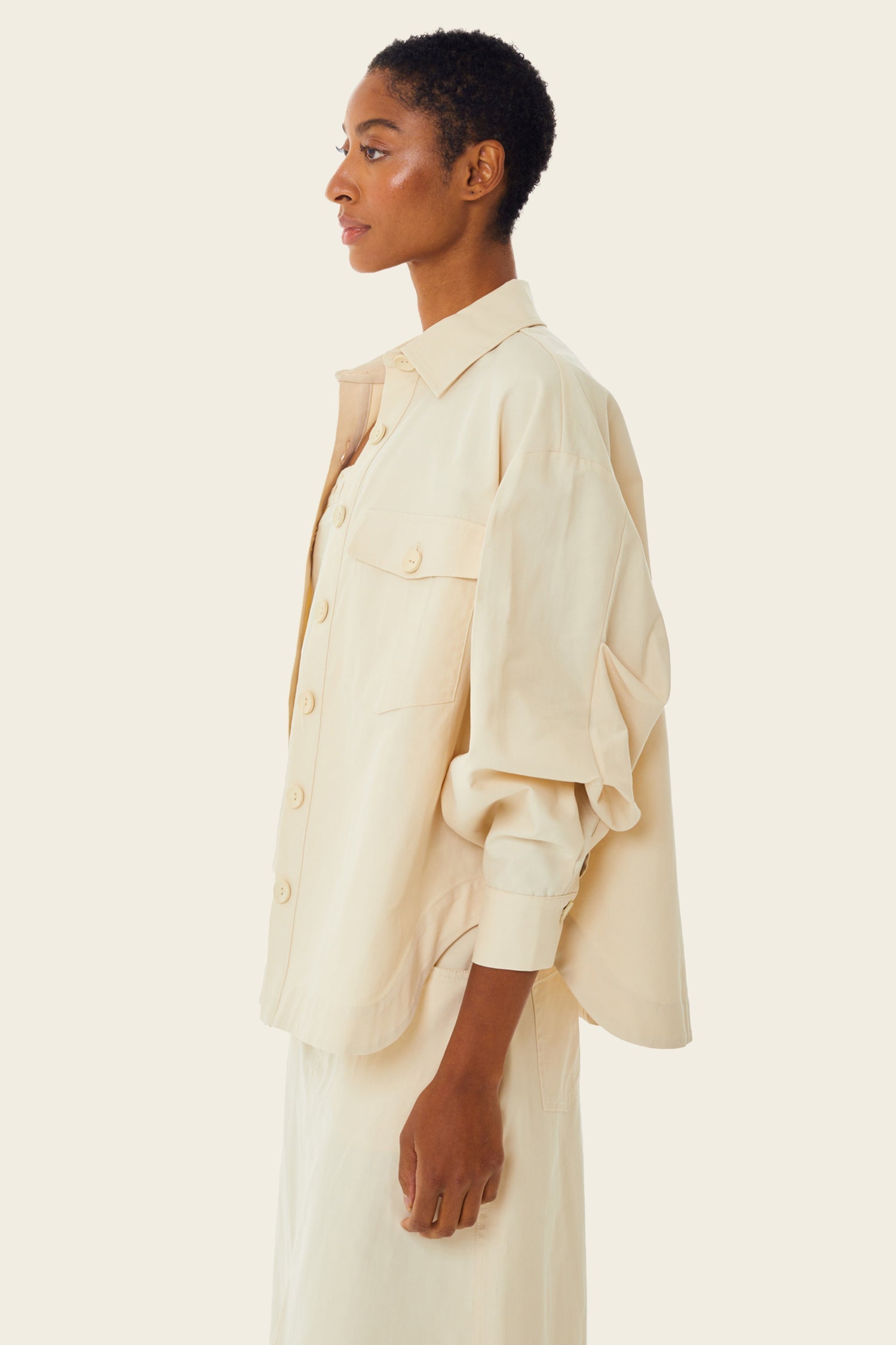 Oversized Cargo Button Down