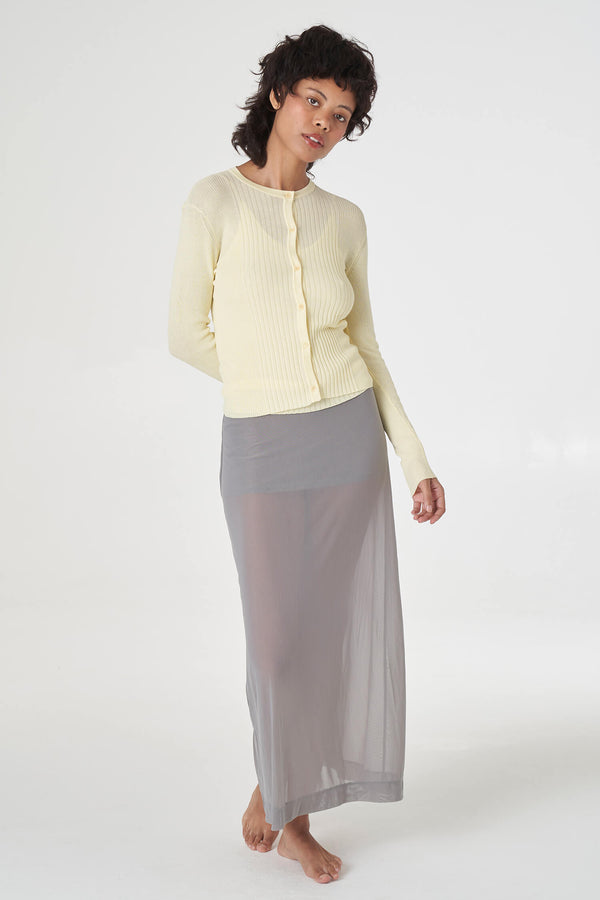 Ribbed Knit Cardigan - Butter