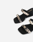 Intentionally Blank - Surrender Snake Embossed Wedge Heel -