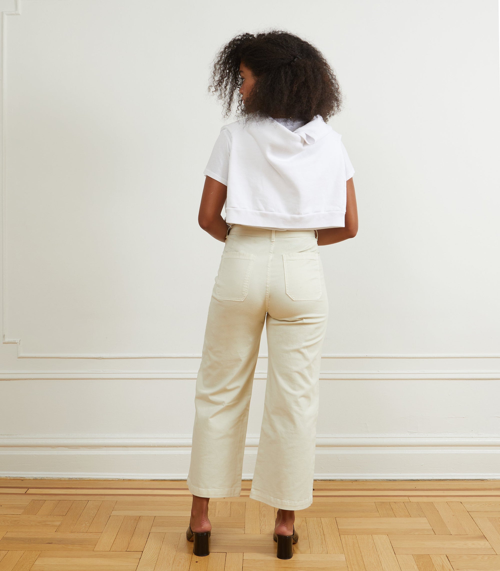 Loup - Simone Wide Crop Pants - Salt -