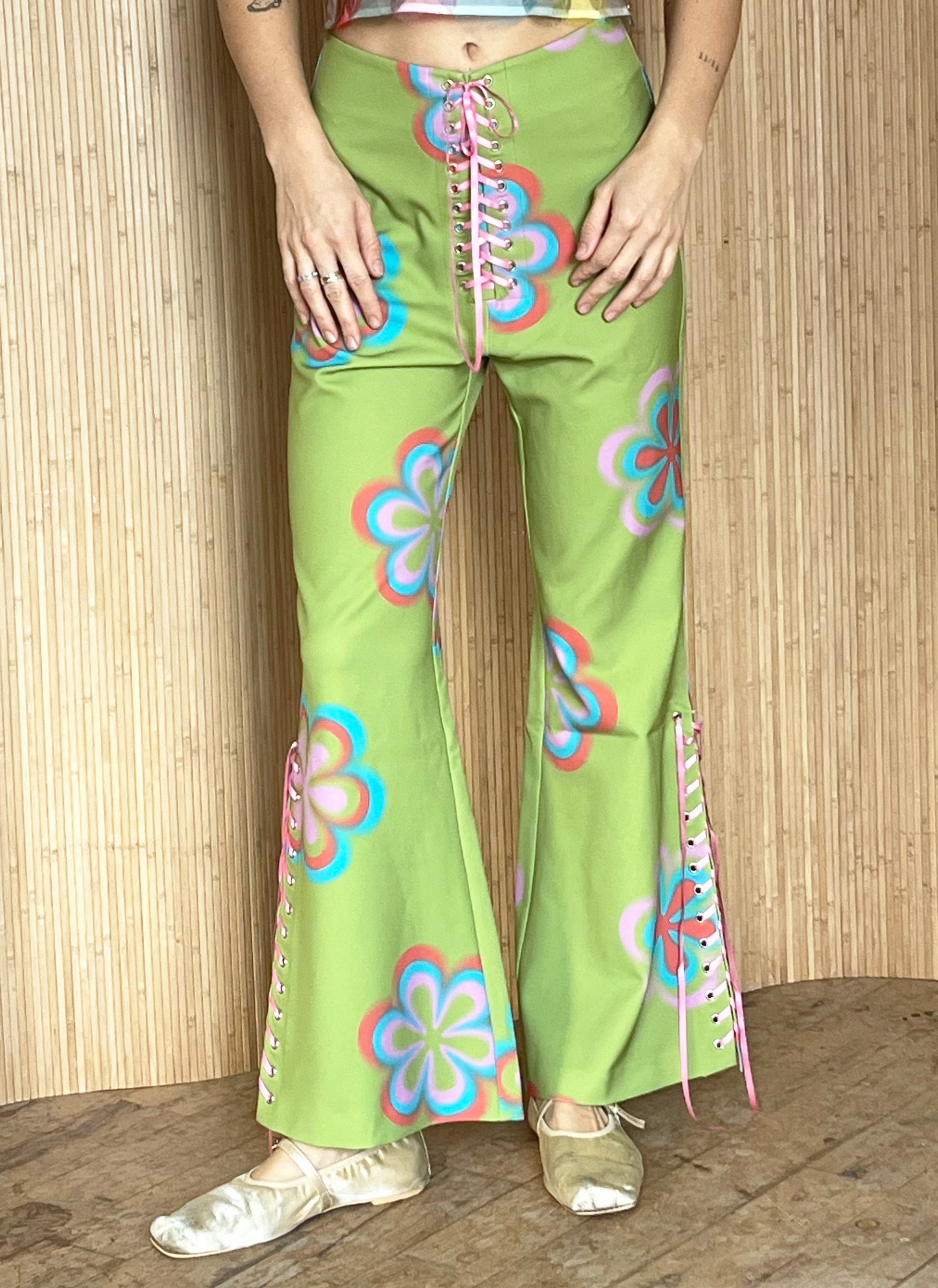 Samara Pant - Olive Hazy Flower