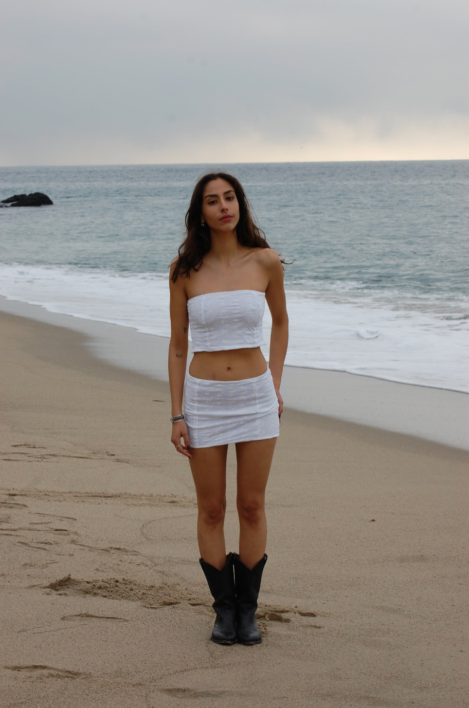Rowena Strapless Top - Eyelet