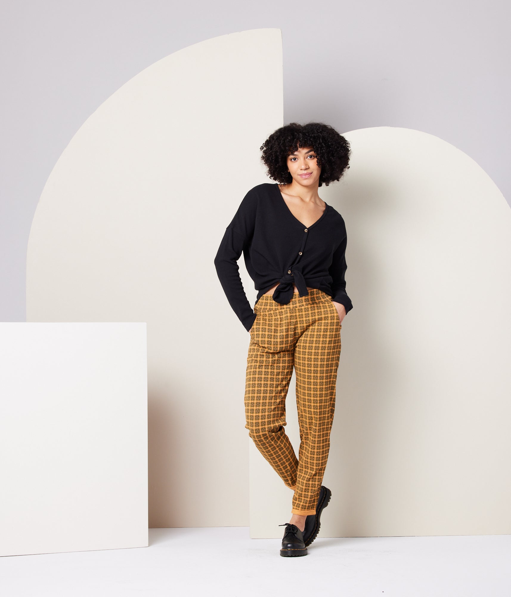 Known Supply - Sequoia Pant - Apricot Plaid -