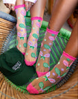 Sock Candy - Tenniscore Ruffle Sheer Crew Sock -