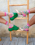Sock Candy - Tenniscore Ruffle Sheer Crew Sock -