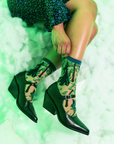 Sock Candy - Wicked Elphaba Silhouette Sheer Crew Sock -