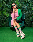 Sock Candy - Wicked For Good Floral Sheer Crew Sock -