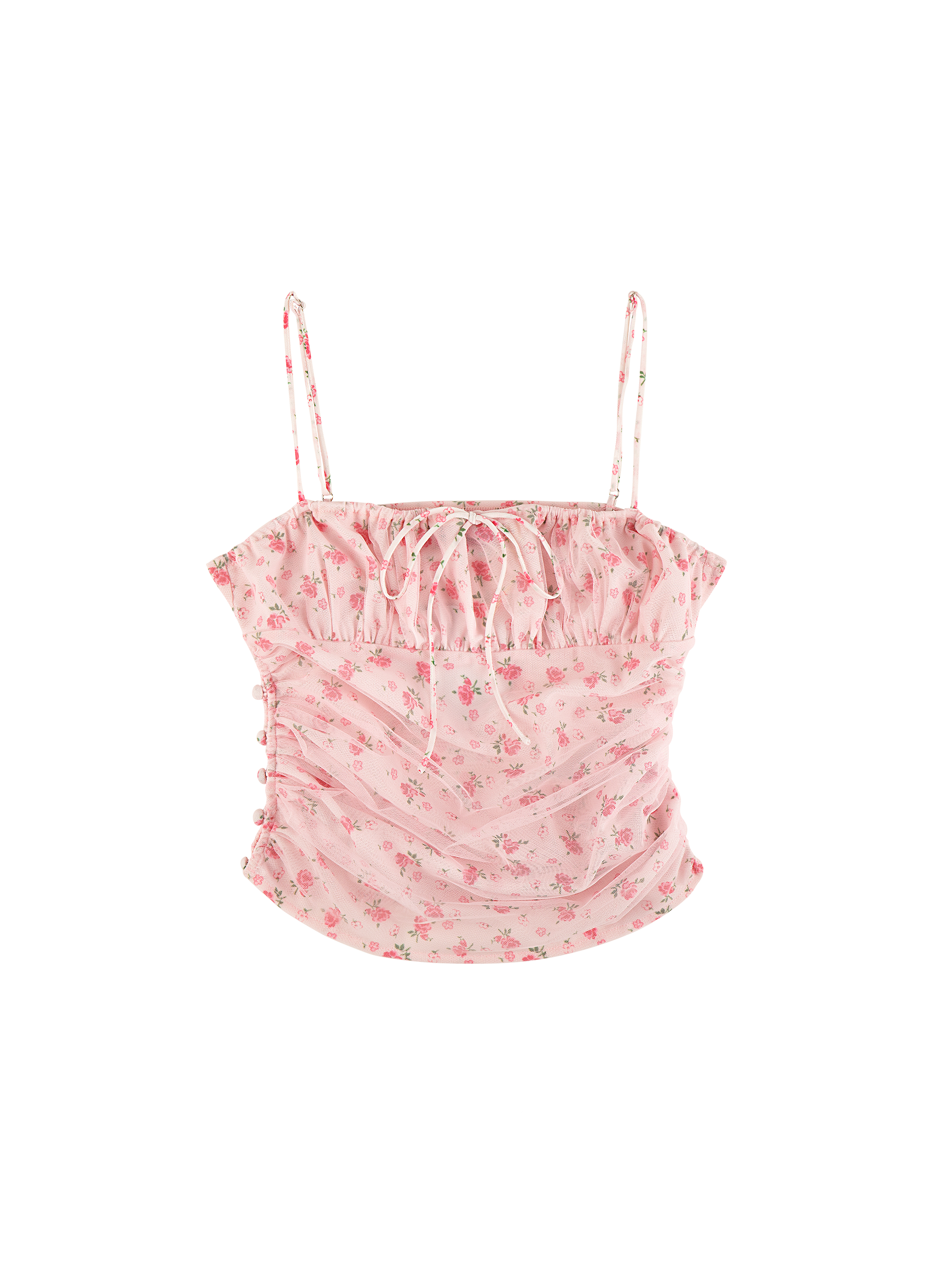 Sofia Top - Pink Floral/White