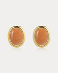 Luv Aj - Sunset Stone Studs - Red - Gold