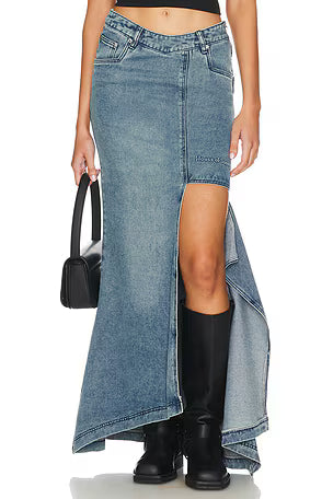 The Cascade Denim Skirt