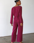 The Drawstring Pant - Plum