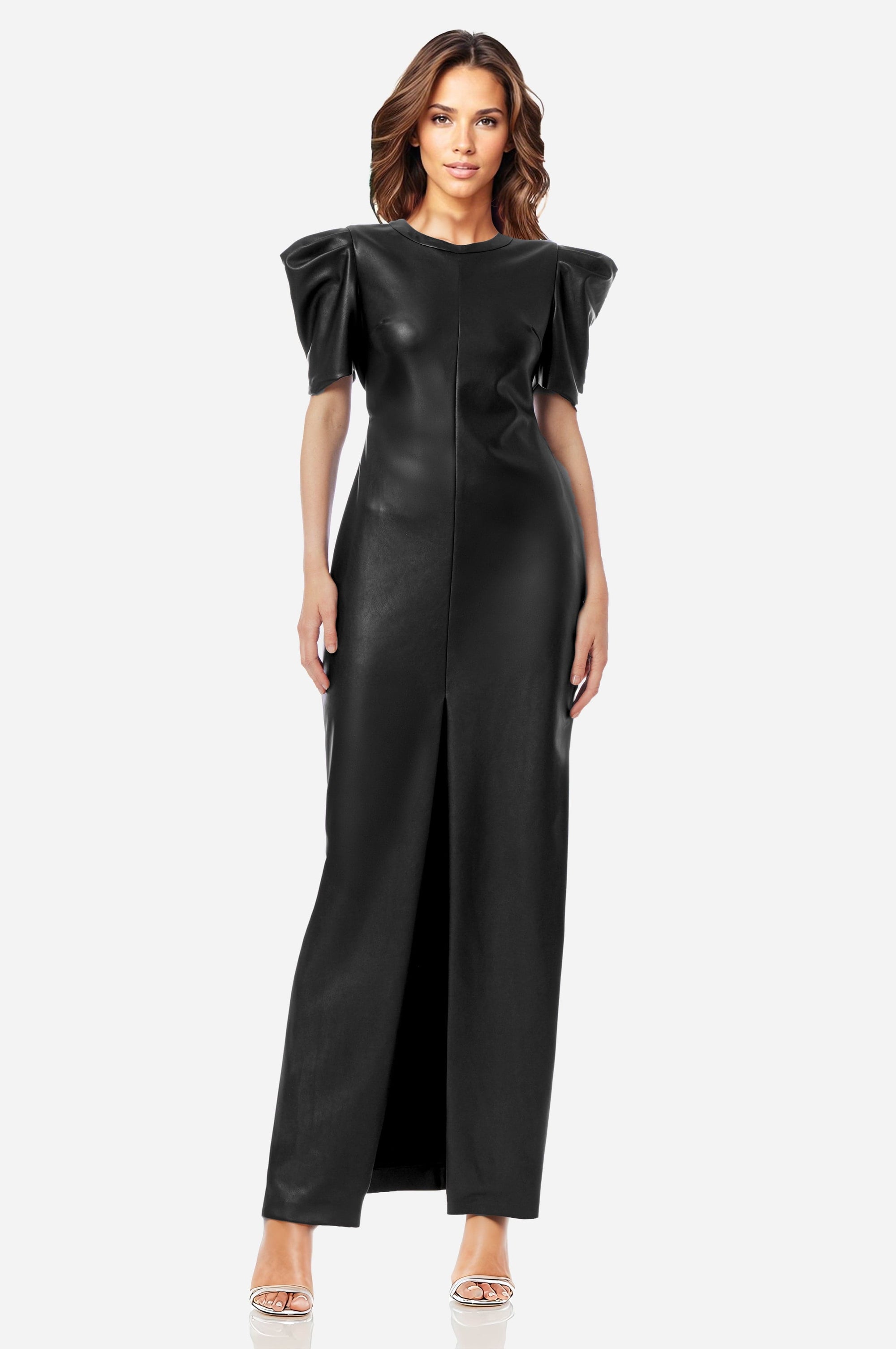 ONE33 SOCIAL - The Toby - Vegan Leather Maxi Dress -