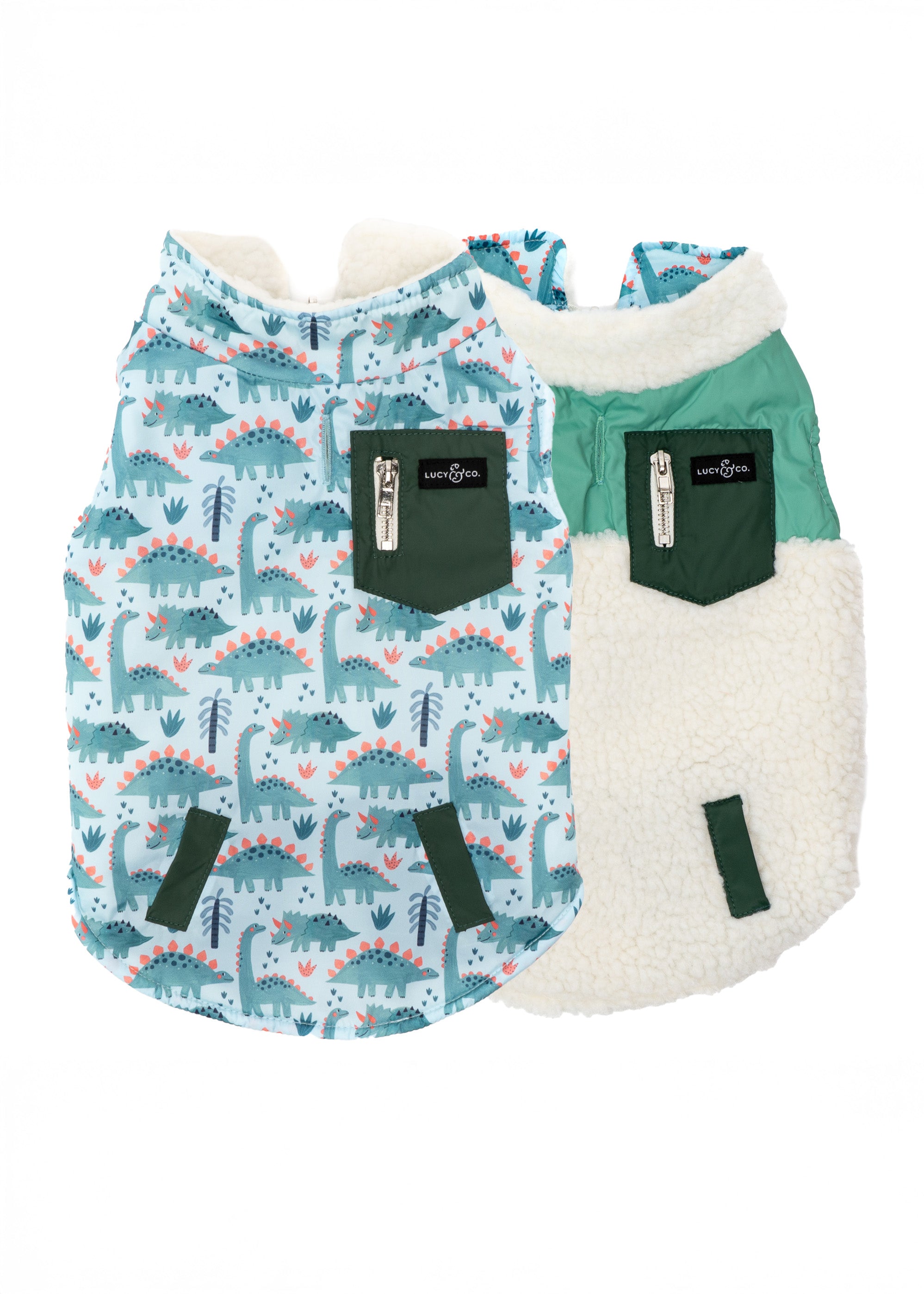 Reversible Teddy Vest - DinoROAR