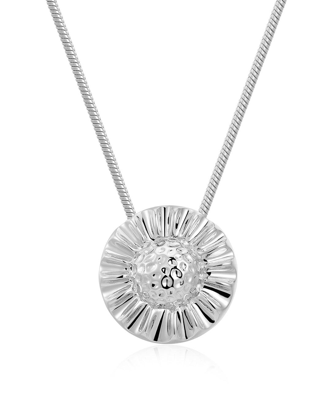 Luv Aj - The Sunflower Pendant Necklace - Silver
