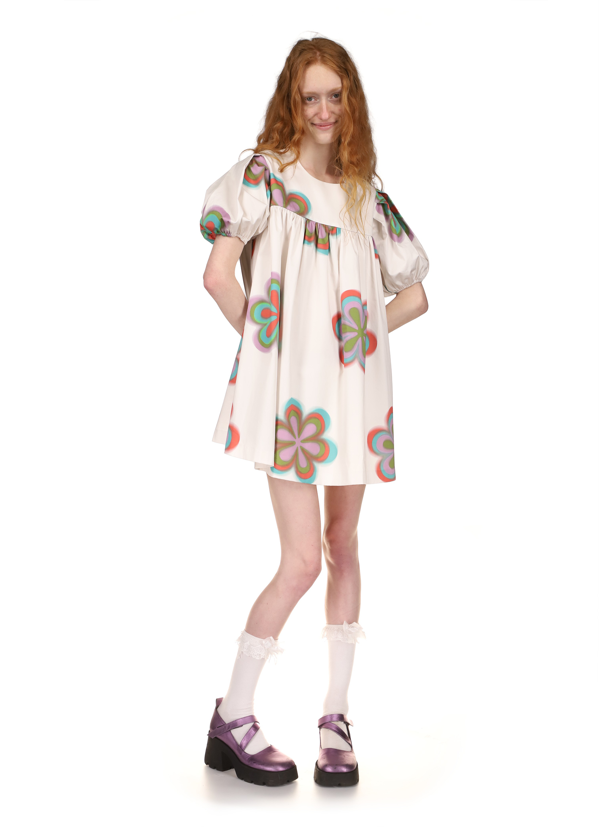 Trixie Dress - Hazy Flowers