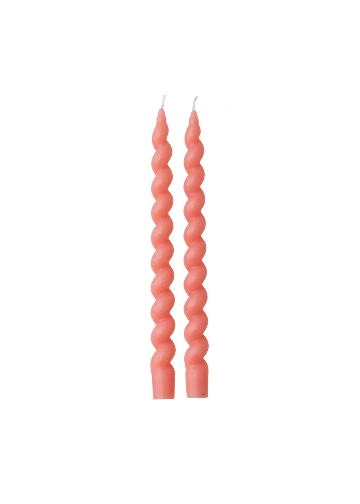 Twisted Taper Candles - Pink