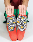 Tailored Union - Men's Floral Sock - Red -