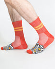 Tailored Union - Men's Floral Sock - Red -
