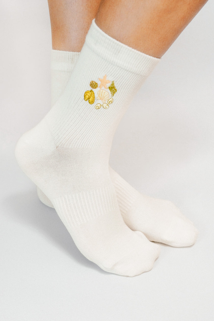 Shell Knit Ankle Sock