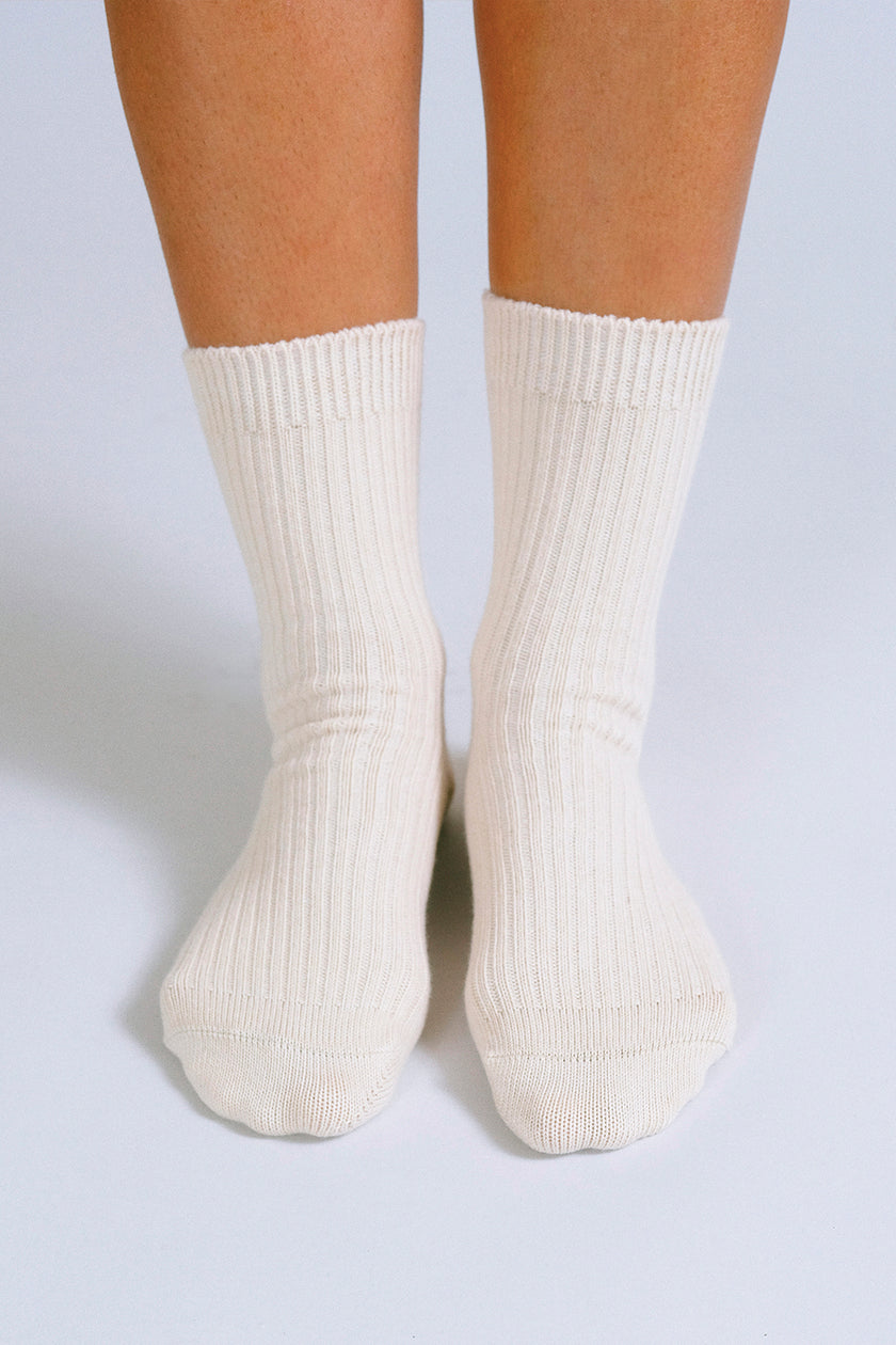 Beta Melange Crew Sock - Oat