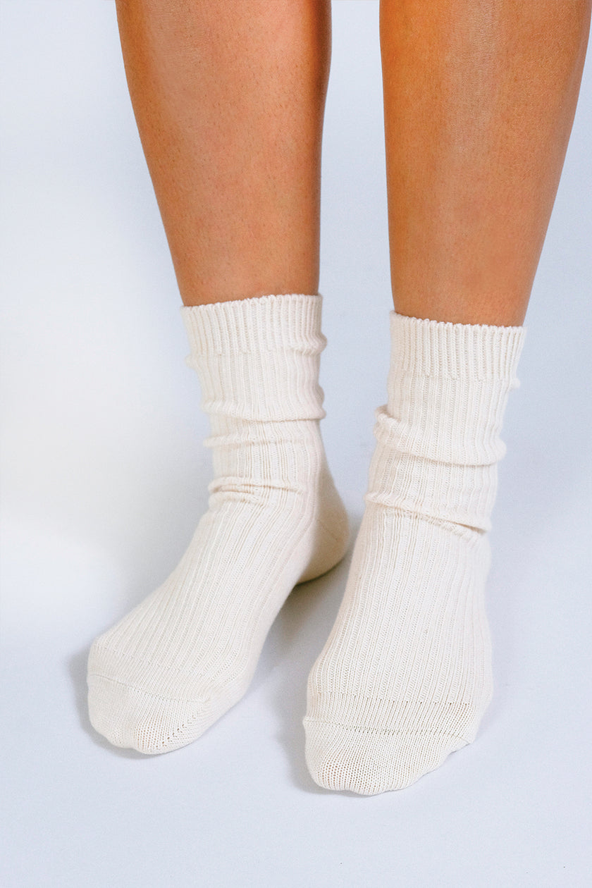 Beta Melange Crew Sock - Oat