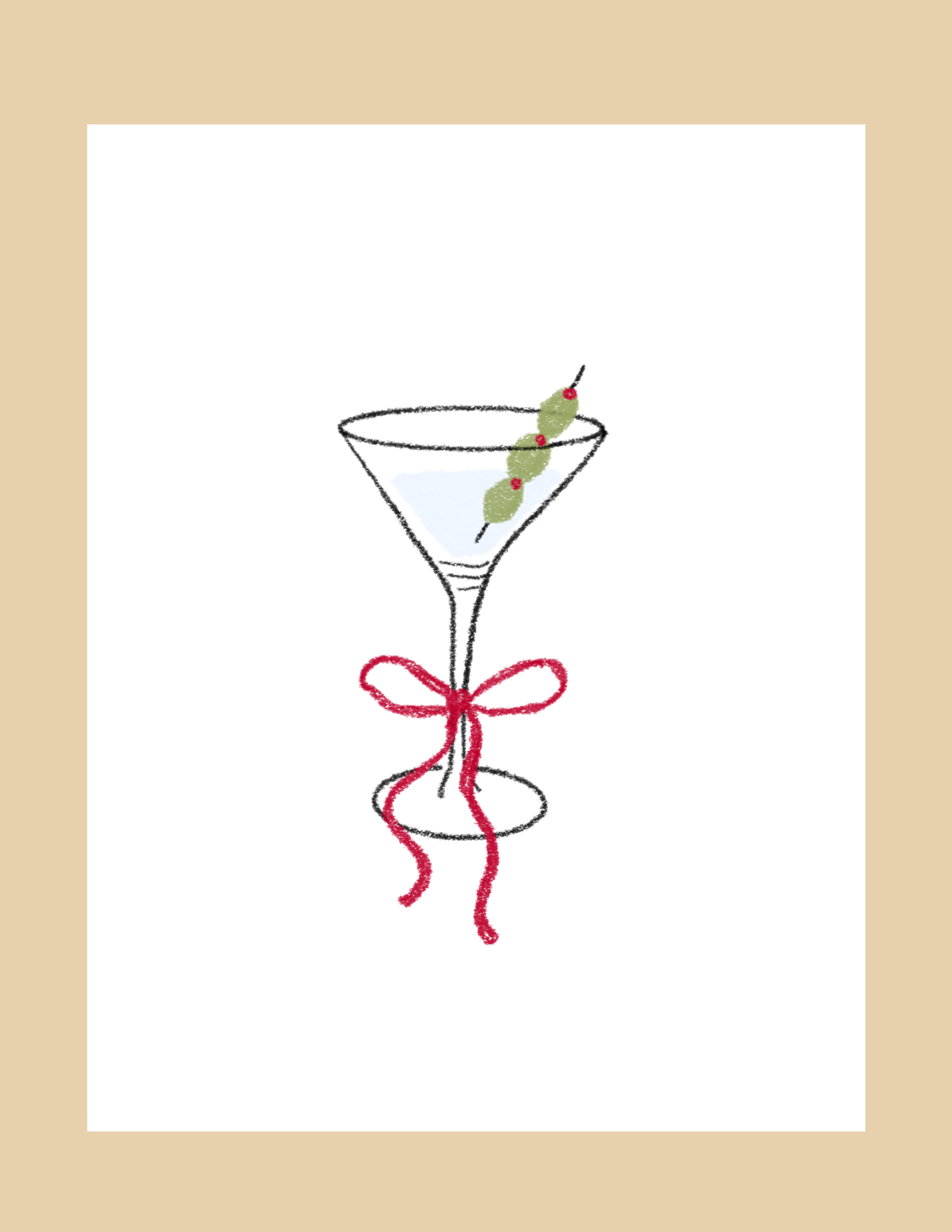 Greeting Card - Martini