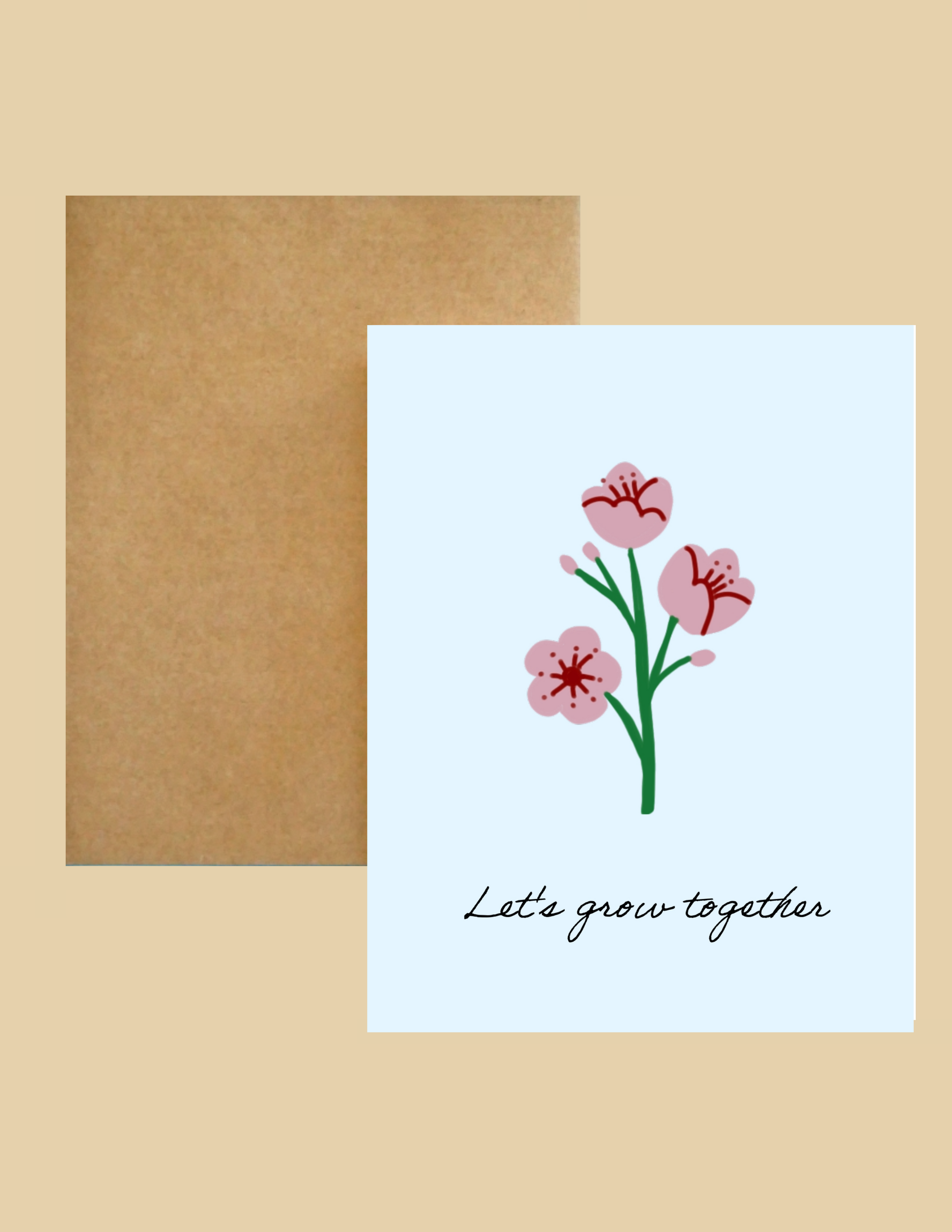 Greeting Card - Let's Grow Together