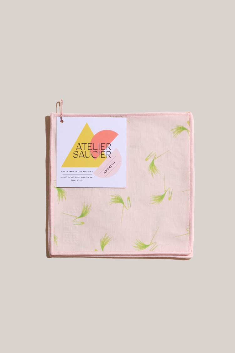 Flamingo Pin Cocktail Napkin Set