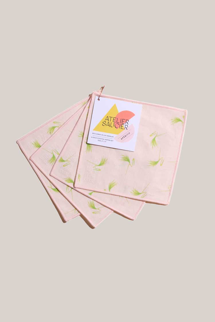Flamingo Pin Cocktail Napkin Set