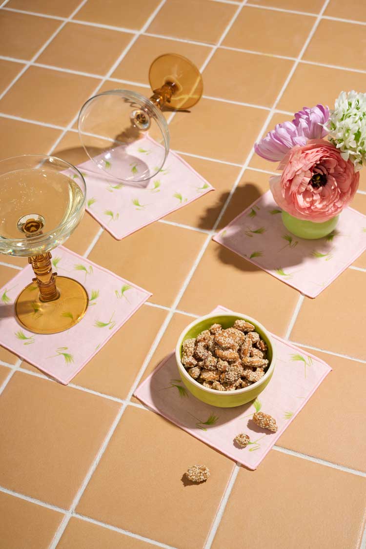 Flamingo Pin Cocktail Napkin Set