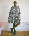 WRAY - Daria Dress - Chocolate Zebra Swirl -