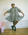 WRAY - Daria Dress - Chocolate Zebra Swirl -