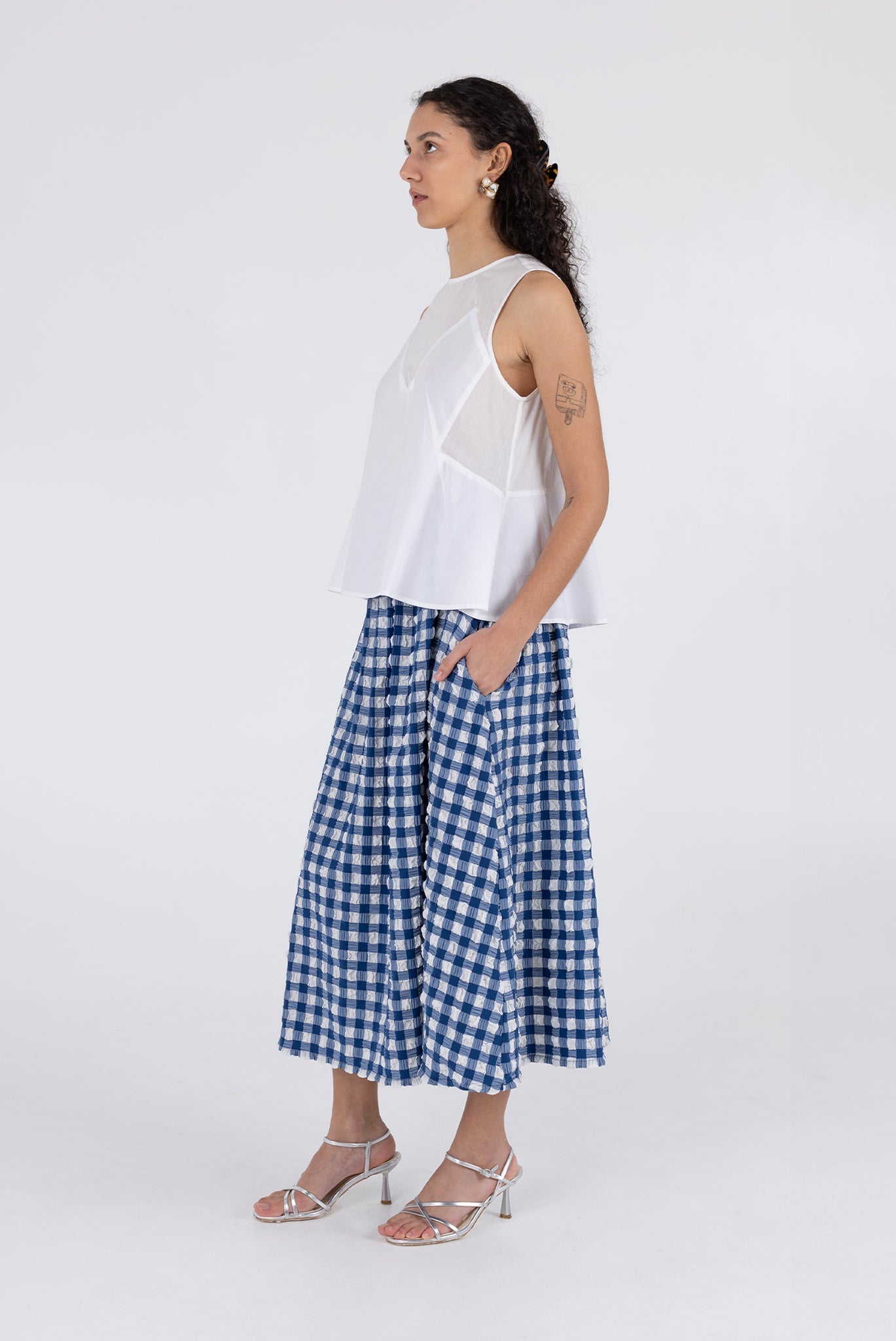 WRAY - Skirts - Saturday Skirt - Navy Check – offe market