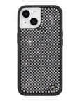 Wildflower iPhone case 15 Rhinestone | White Sparkle Cute