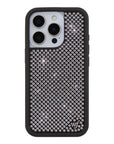 Wildflower iPhone case 16 Pro Rhinestone | White Sparkle Cute