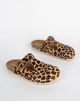 Intentionally Blank - Parma Clog Mule - LEOPARD COWHIDE