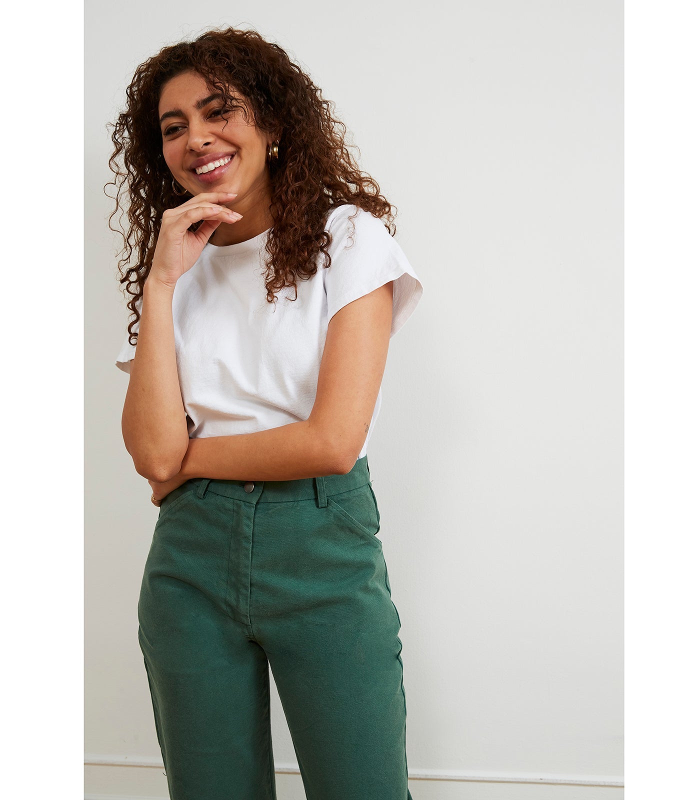 Loup - Agnes High Rise Painter Pants - Hunter -