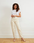 Agnes High Rise Painter Pants - Ivory