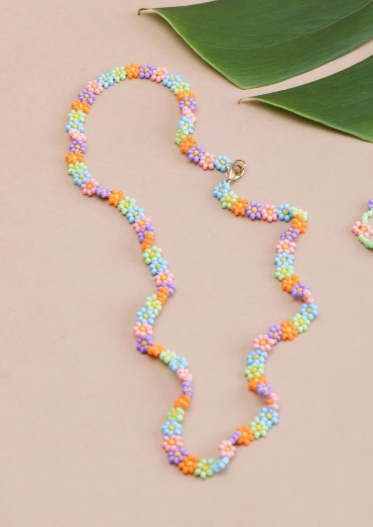 ◆VINTAGE HOLLYWOOD◆ Flutter Daisy Beads NecklaceVH25NNNE17 VINTAGE HOLLYWOOD☆Flutter Daisy Beads Necklace ネックレス