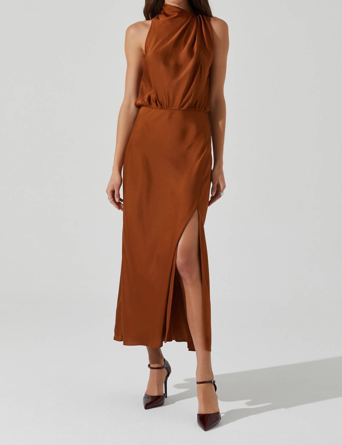 Jelyn Satin Midi Dress