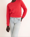Organic Basics - Weekend Crop Crewneck - Strawberry -