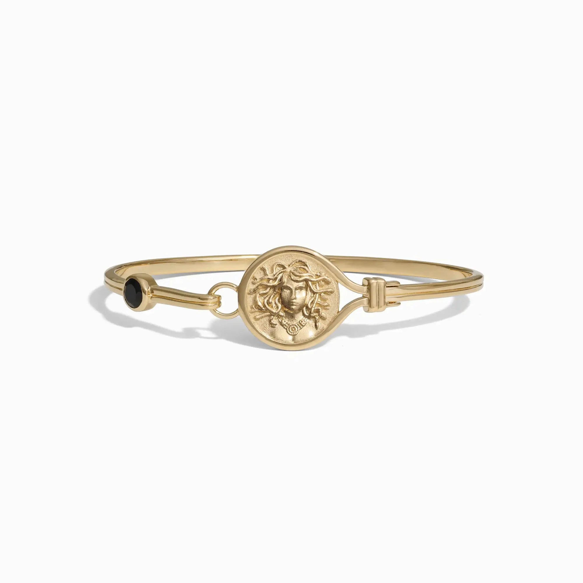 Awe Inspired - Goddess Cuff Bracelet - 14K Yellow Gold Vermeil 6.7" Medusa