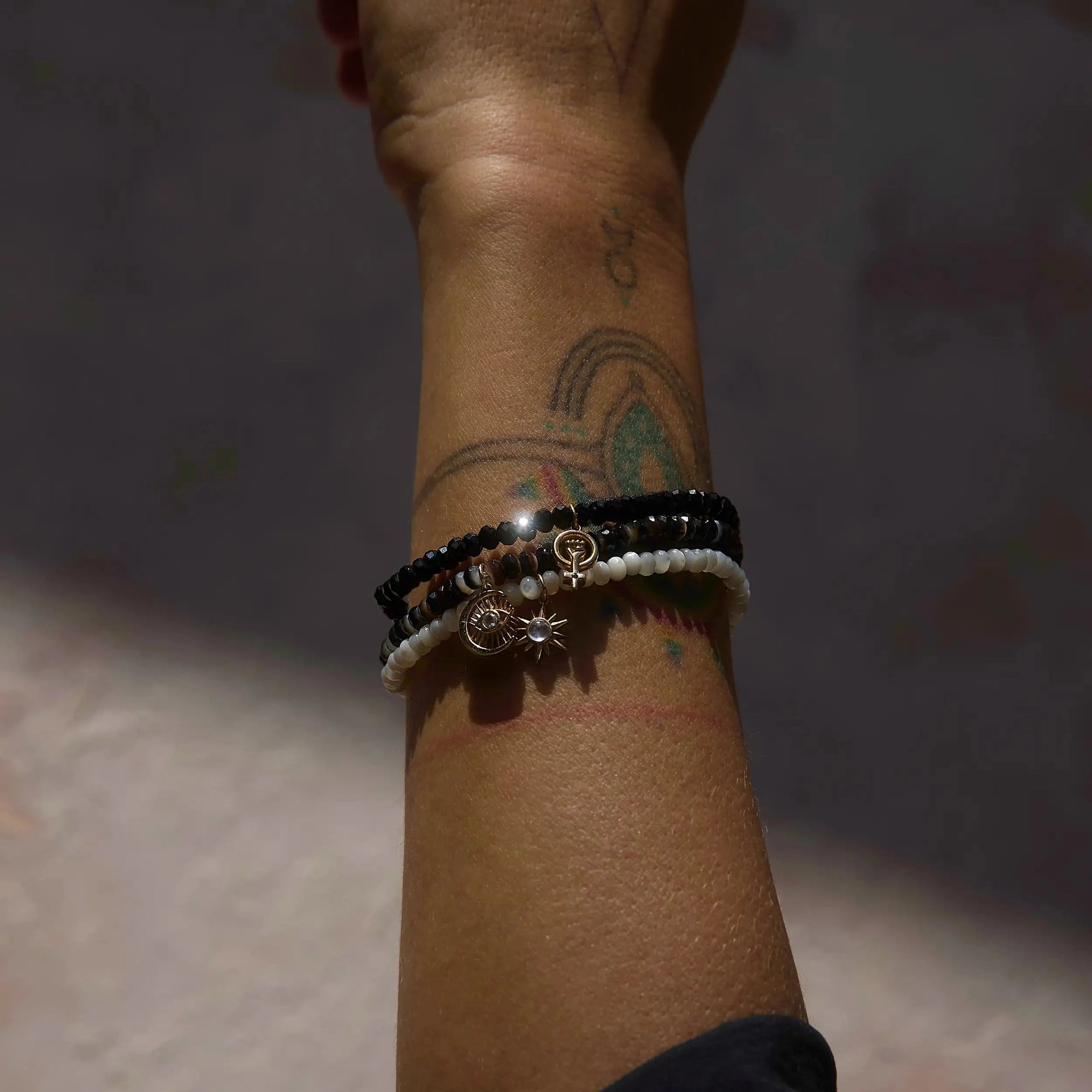 Awe Inspired - Woman Power Onyx Beaded Bracelet -